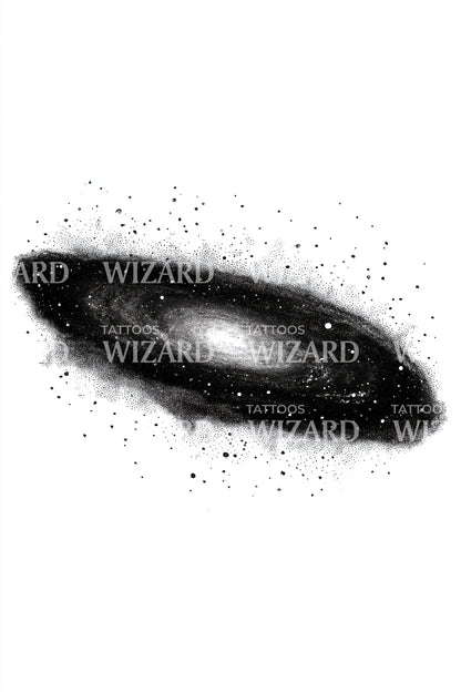 Spiral Galaxy Sweep Tattoo Design