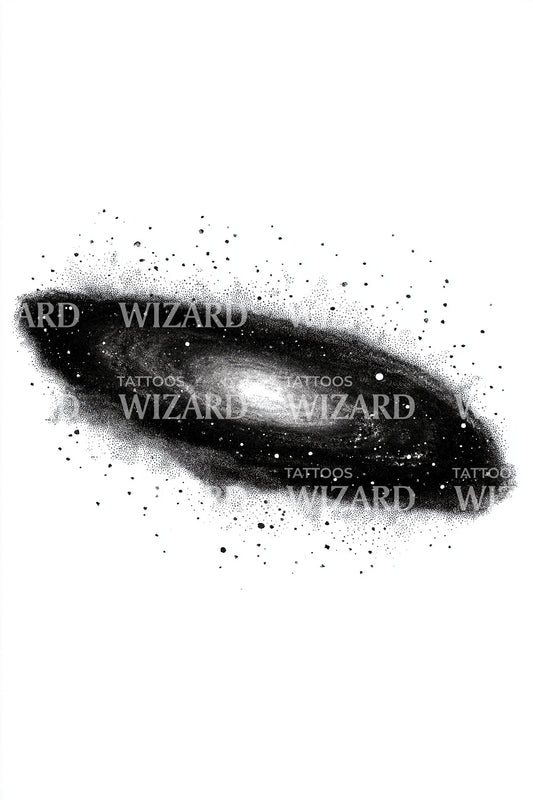 Spiral Galaxy Sweep Tattoo Design