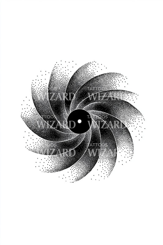 Idea tatuaggio vortice galassia a spirale