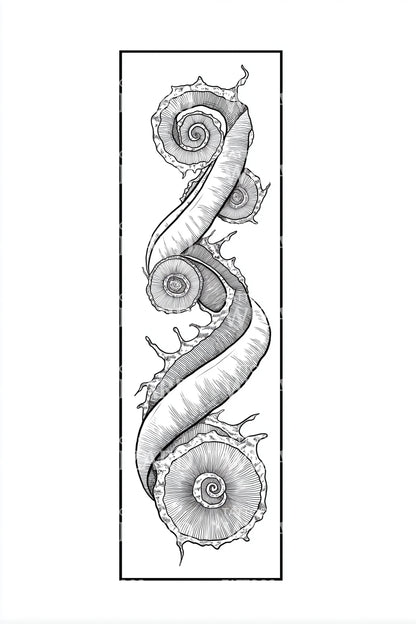 Spiral Kelp Tattoo Design