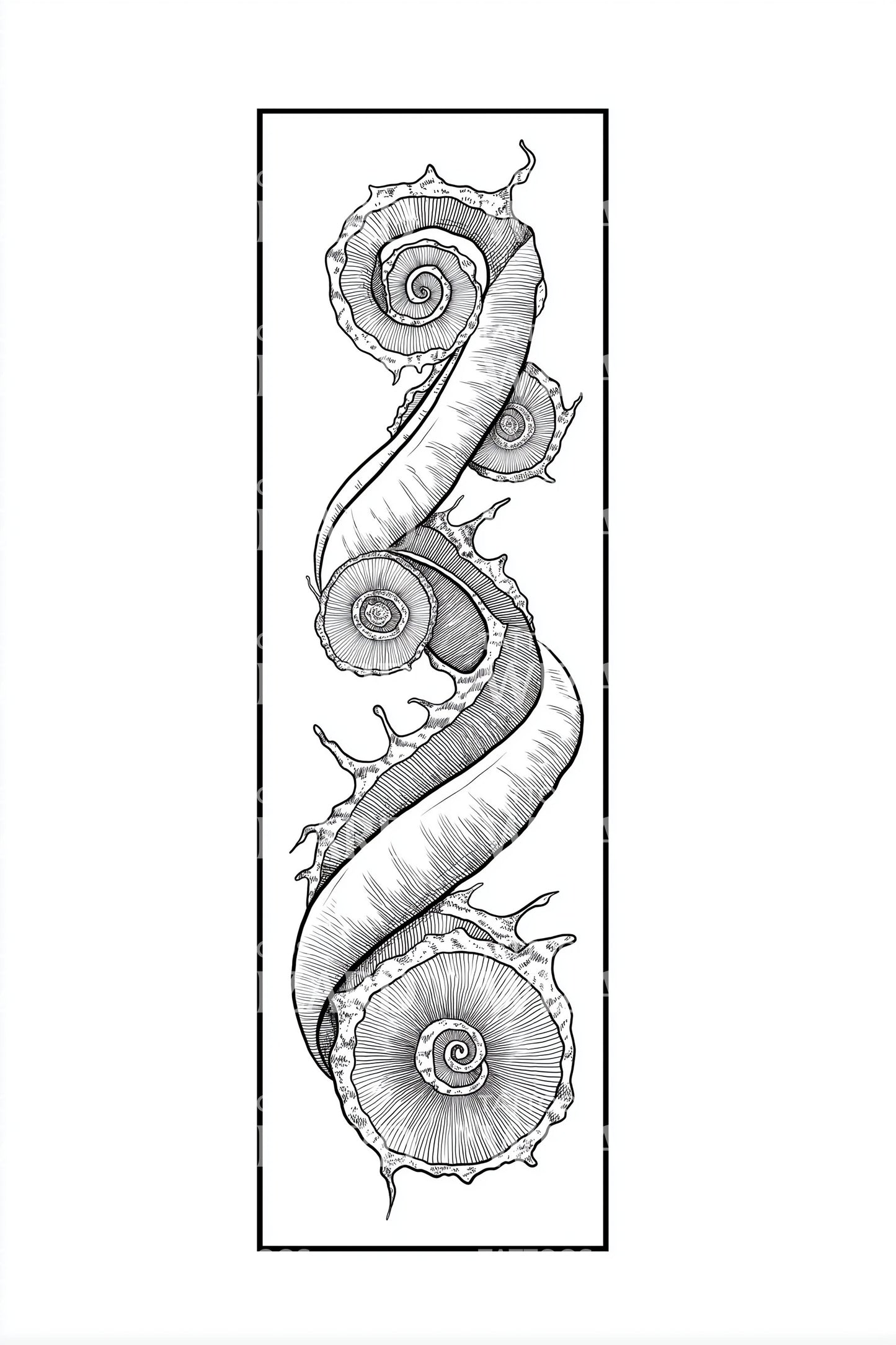 Spiral Kelp Tattoo Design