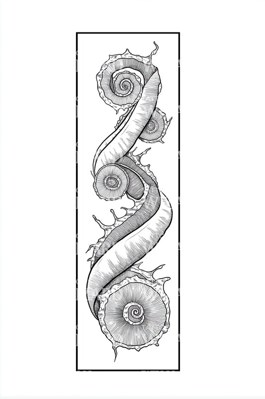 Spiral Kelp Tattoo Design