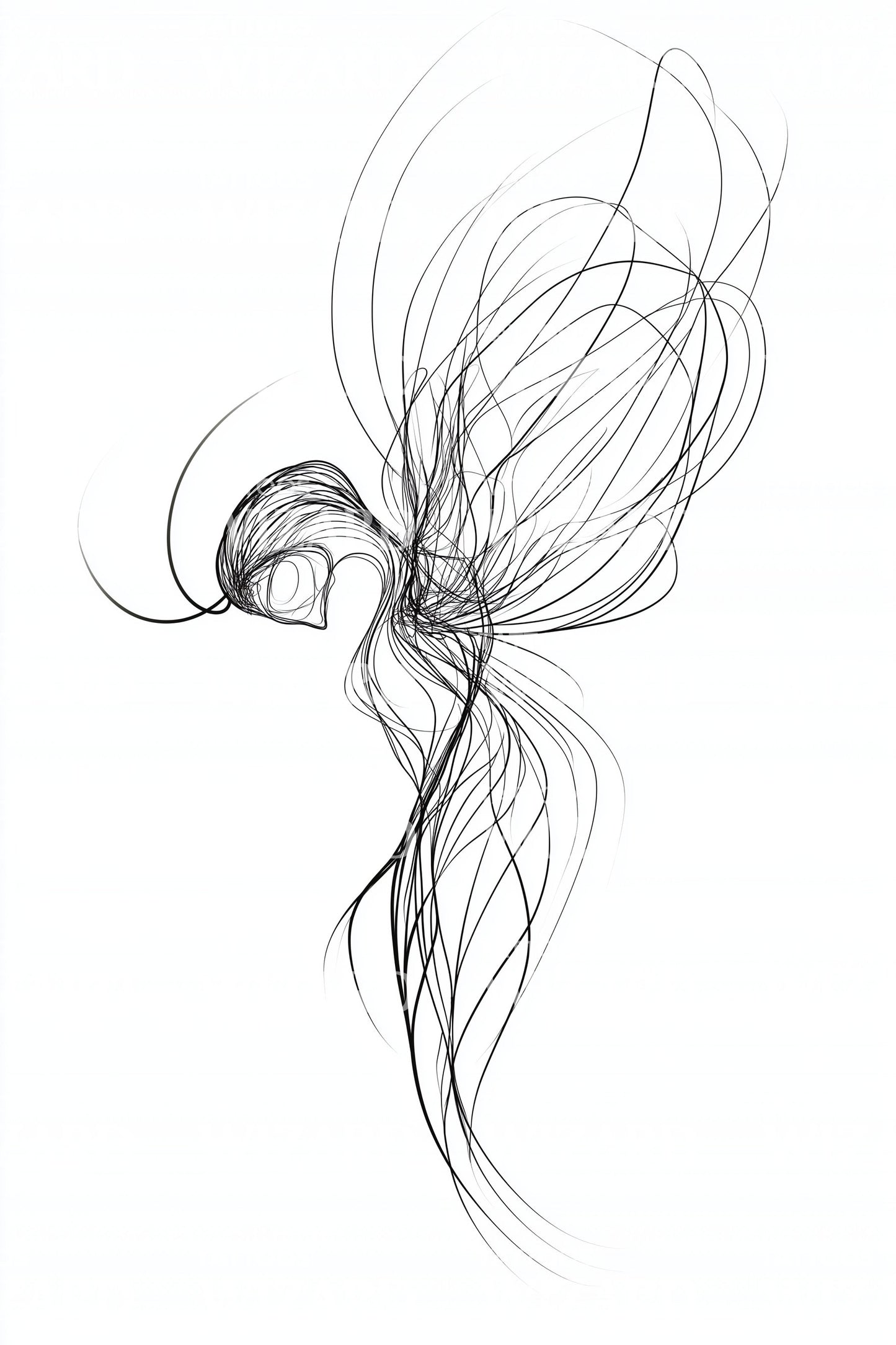 Spiral Winged Fairy Tattoo Design