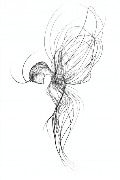 Spiral Winged Fairy Tattoo Design