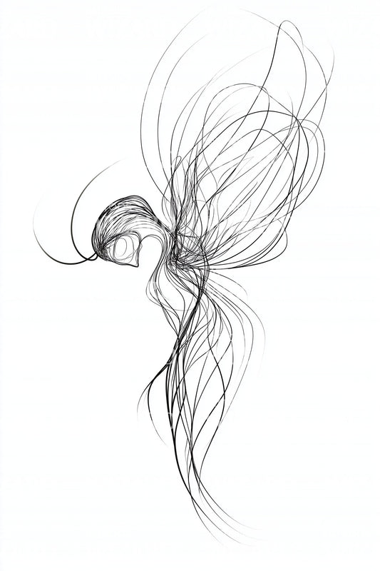 Spiral Winged Fairy Tattoo Design