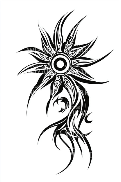 Spiralförmiges Auge Dorn Tattoo Design