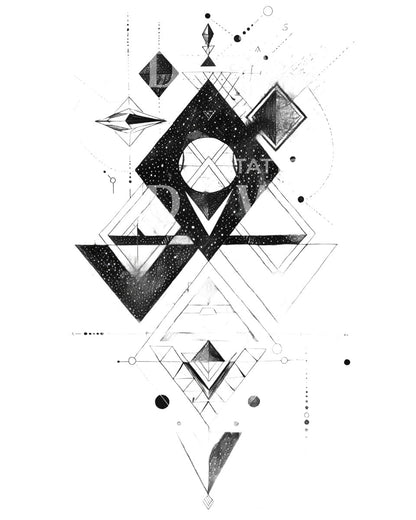 Spiritual Healing Geometry Tattoo Design