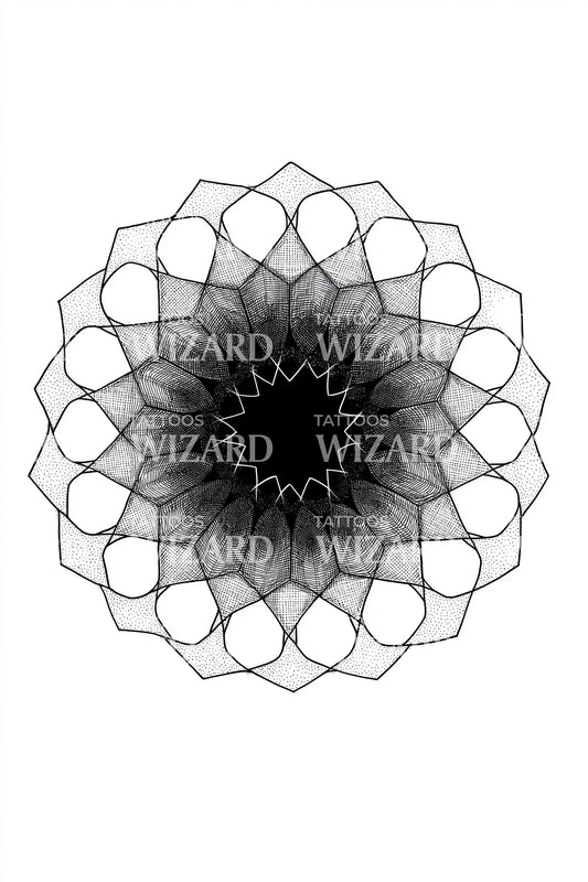 Spiroflower Mandala Tattoo Design