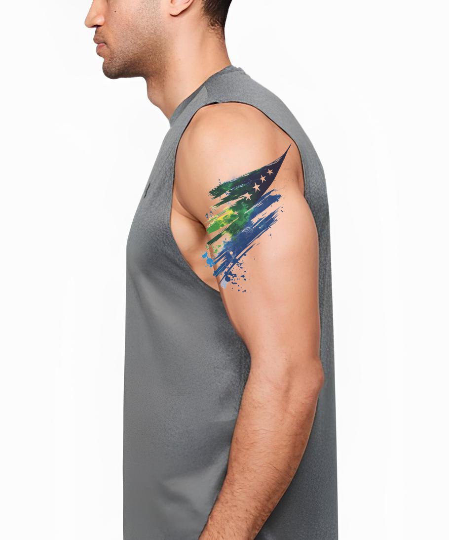Illustrazione del tatuaggio della bandiera di Splatter Island