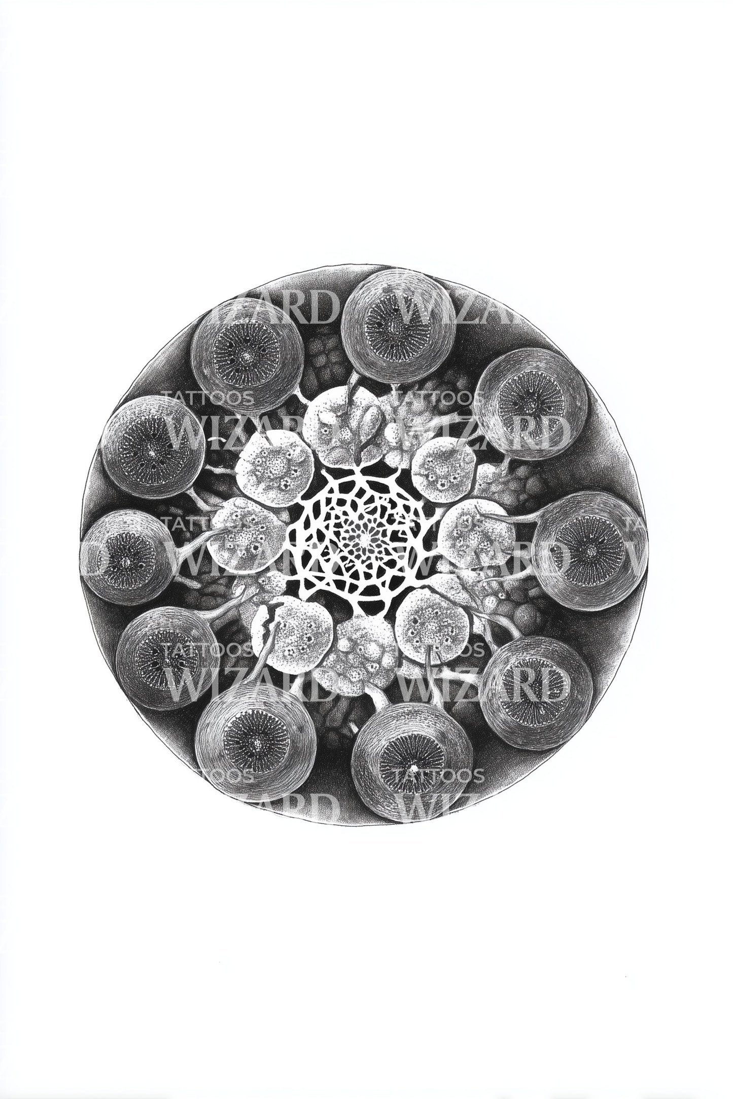 Spore Mandala Tattoo Design