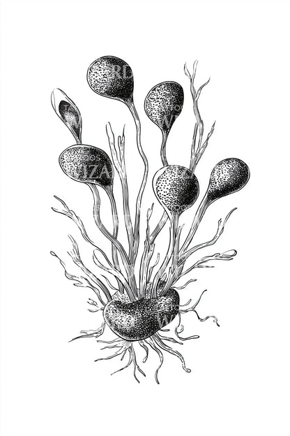 Spore Pod Cluster Tattoo Design