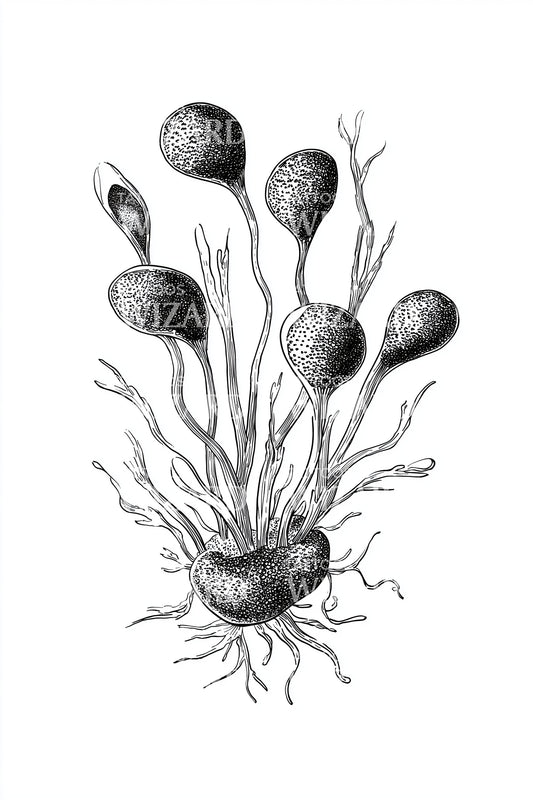 Spore Pod Cluster Tattoo Design