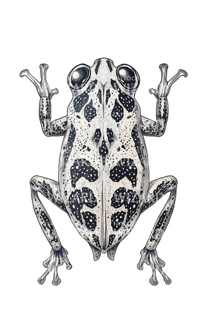 Spotted Poison Frog Tattoo Design