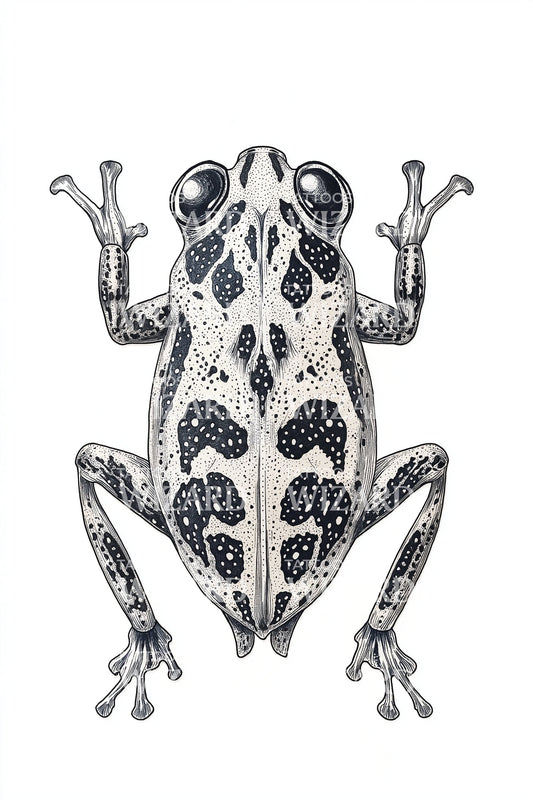 Spotted Poison Frog Tattoo Design