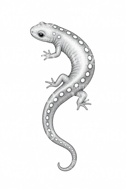 Spotted Salamander Tattoo Idea