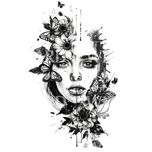 Spring Renewal Tattoo Design