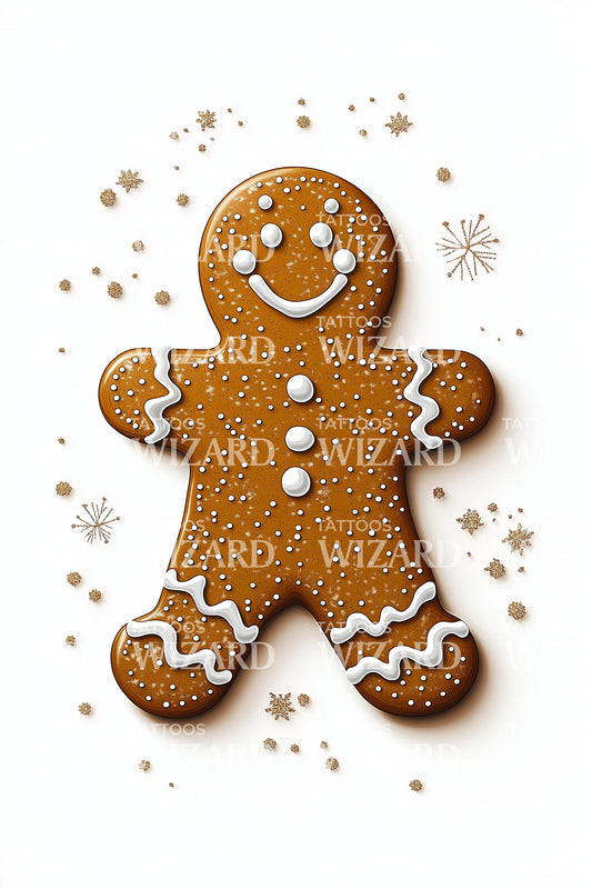 Sprinkled Gingerbread Tattoo Illustration