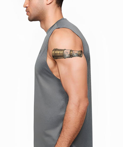 Ocean Spyglass Tattoo Illustration