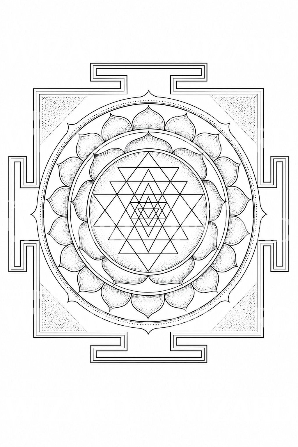 Sri Yantra Tattoo Design