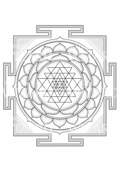 Sri Yantra Tattoo Design
