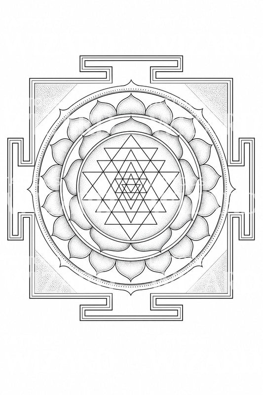Σχέδιο Τατουάζ Sri Yantra