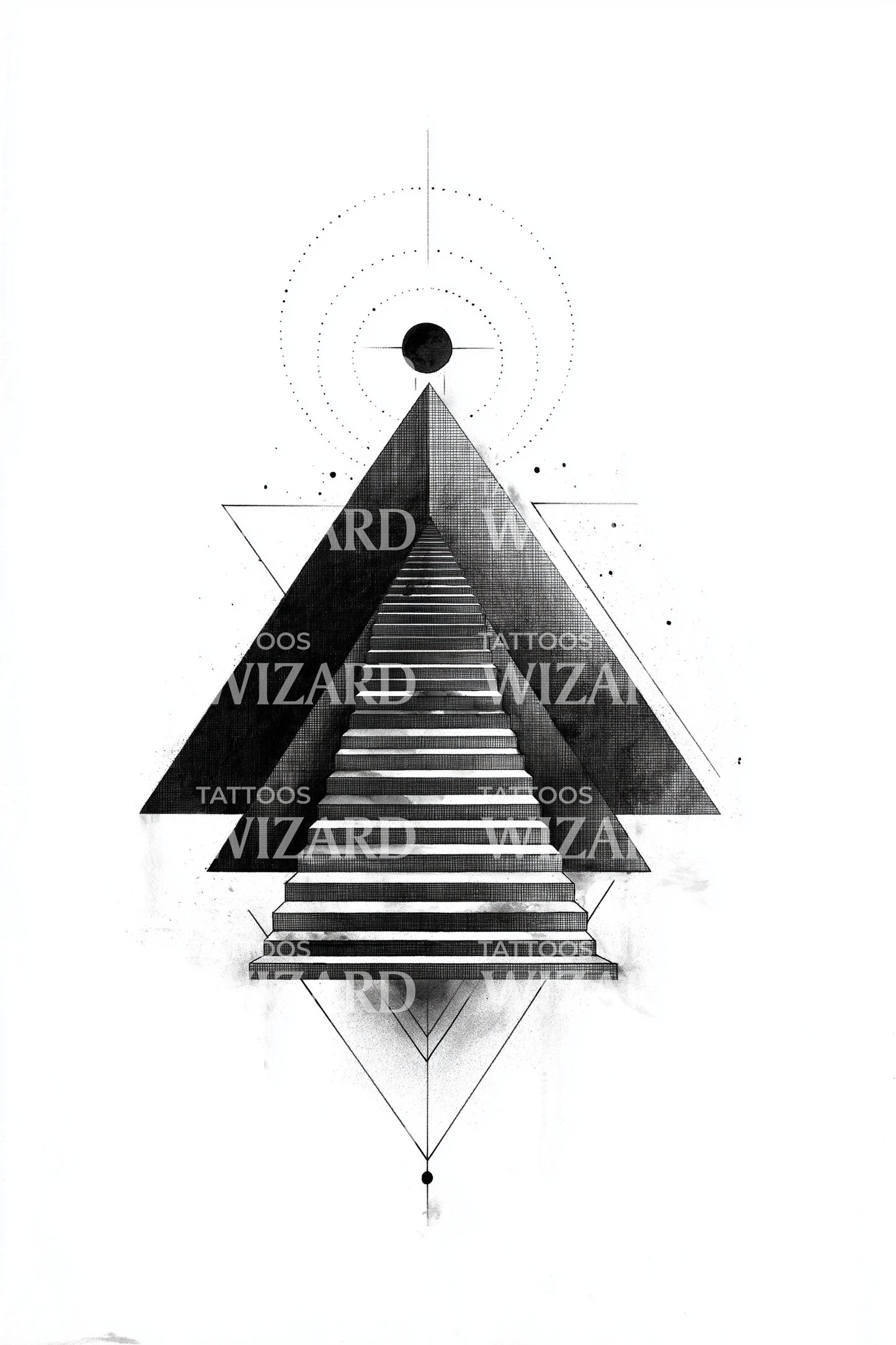 Stacked Arrow Summit Tattoo Design