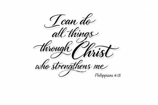 Stacked Christ Scripture Tattoo Design