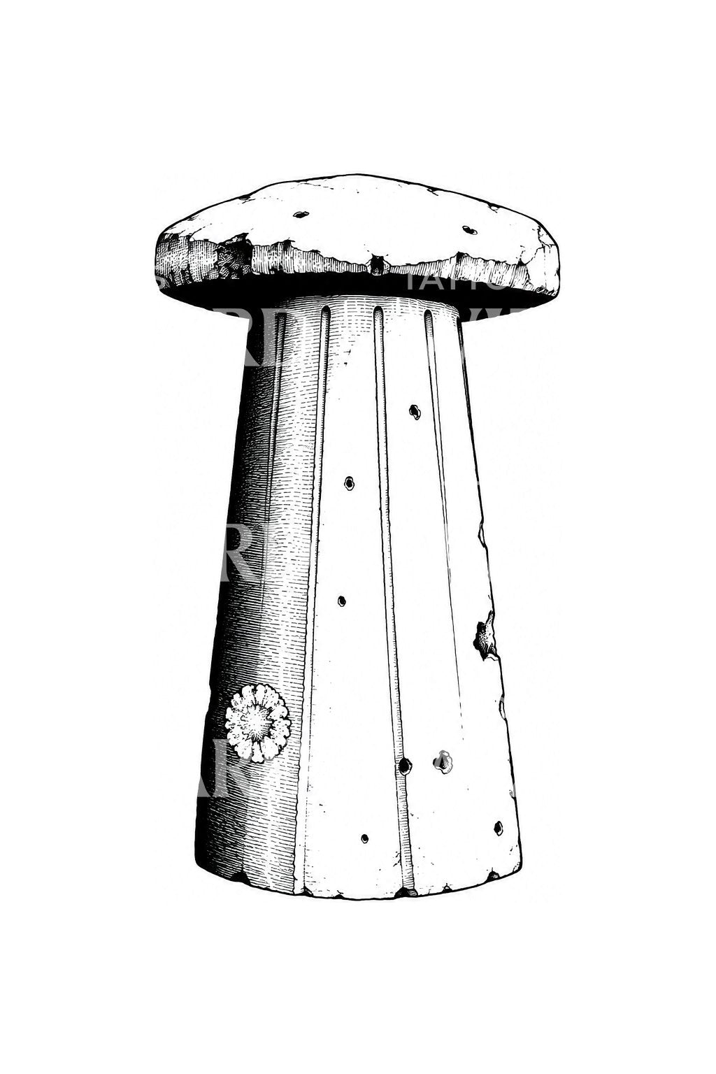 Эскиз татуировки амбарной опоры Staddle Stone