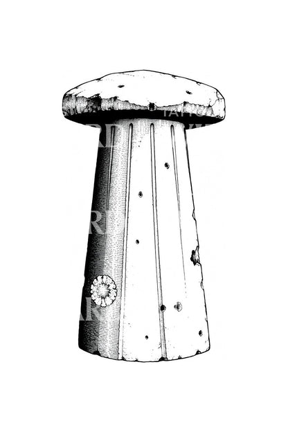 Эскиз татуировки амбарной опоры Staddle Stone