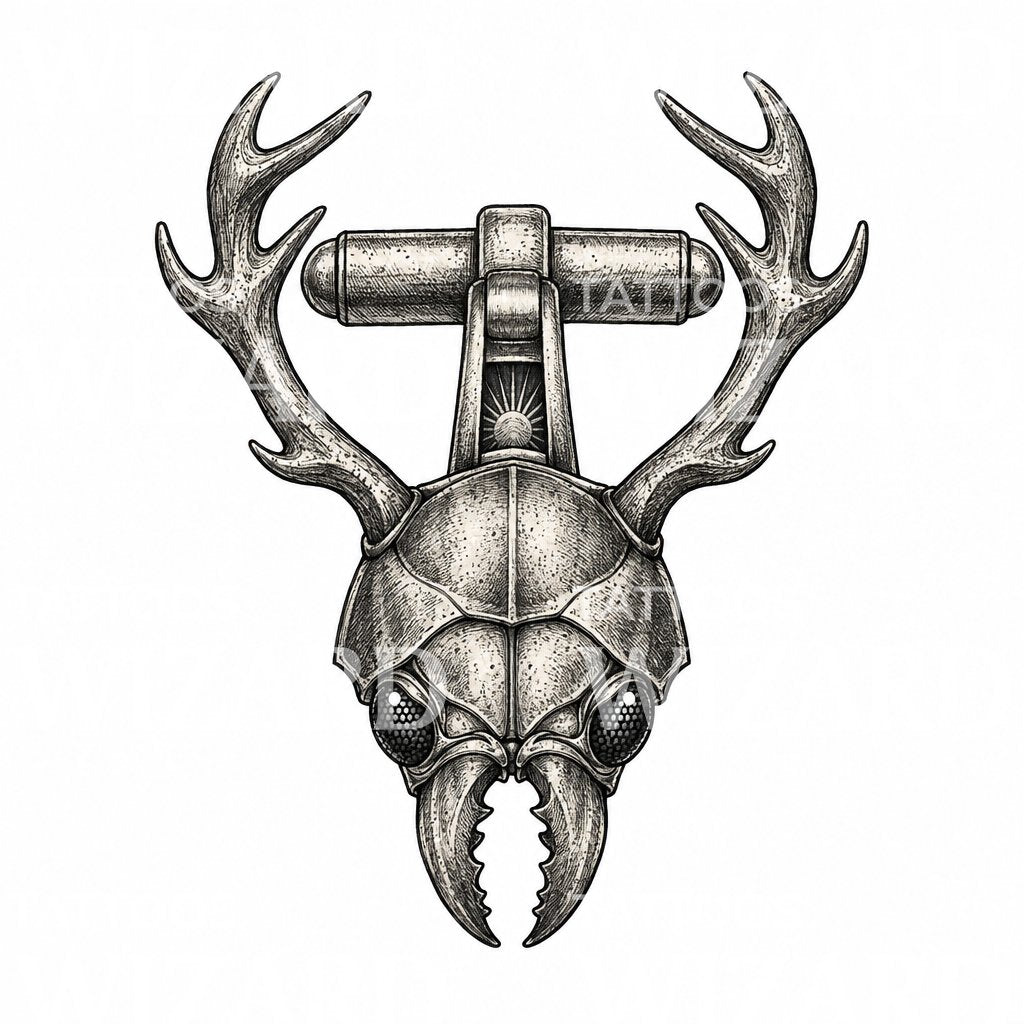 Desenho de tatuagem de vaca-loura