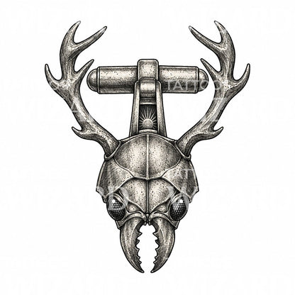 Desenho de tatuagem de vaca-loura