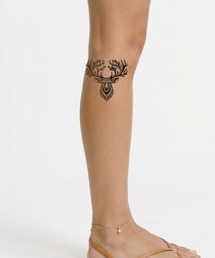 Hjort Gevir Reir Tatoveringsdesign
