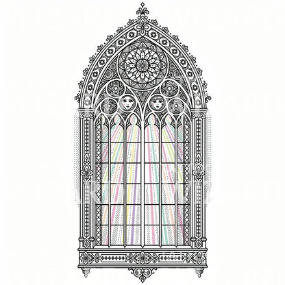 Stained Glass Window Tattoo Design