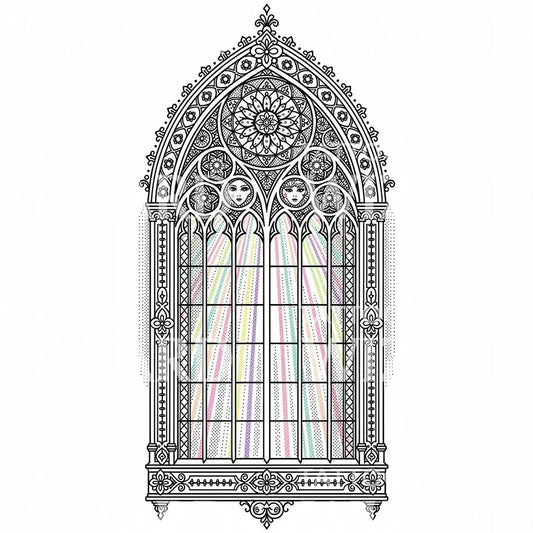Stained Glass Window Tattoo Design
