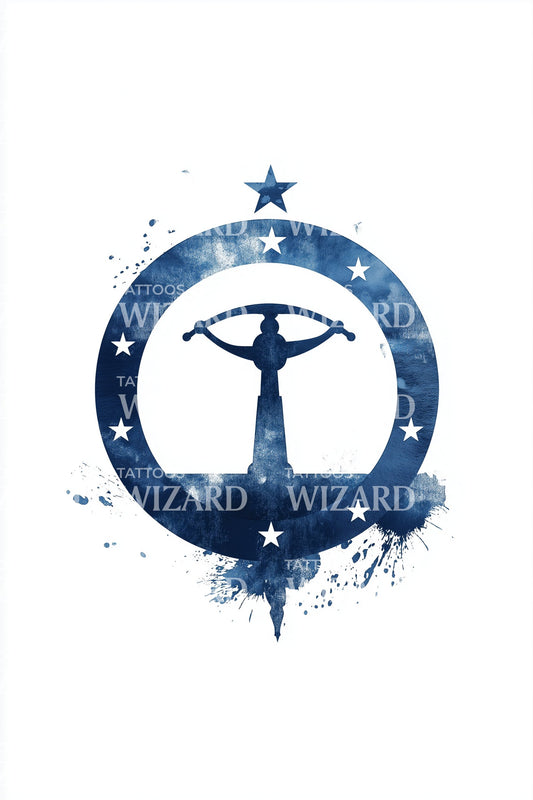 Star Circle Dancer Tattoo Idea