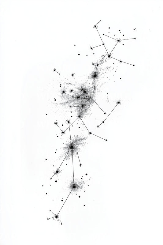 Star Constellation Path Tattoo Design