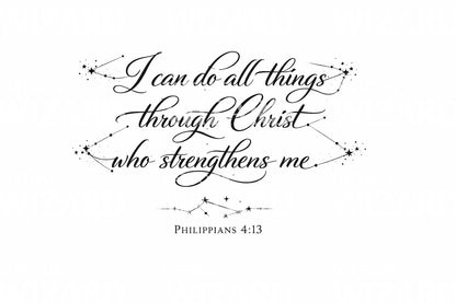 Star Frame Scripture Tattoo Illustration