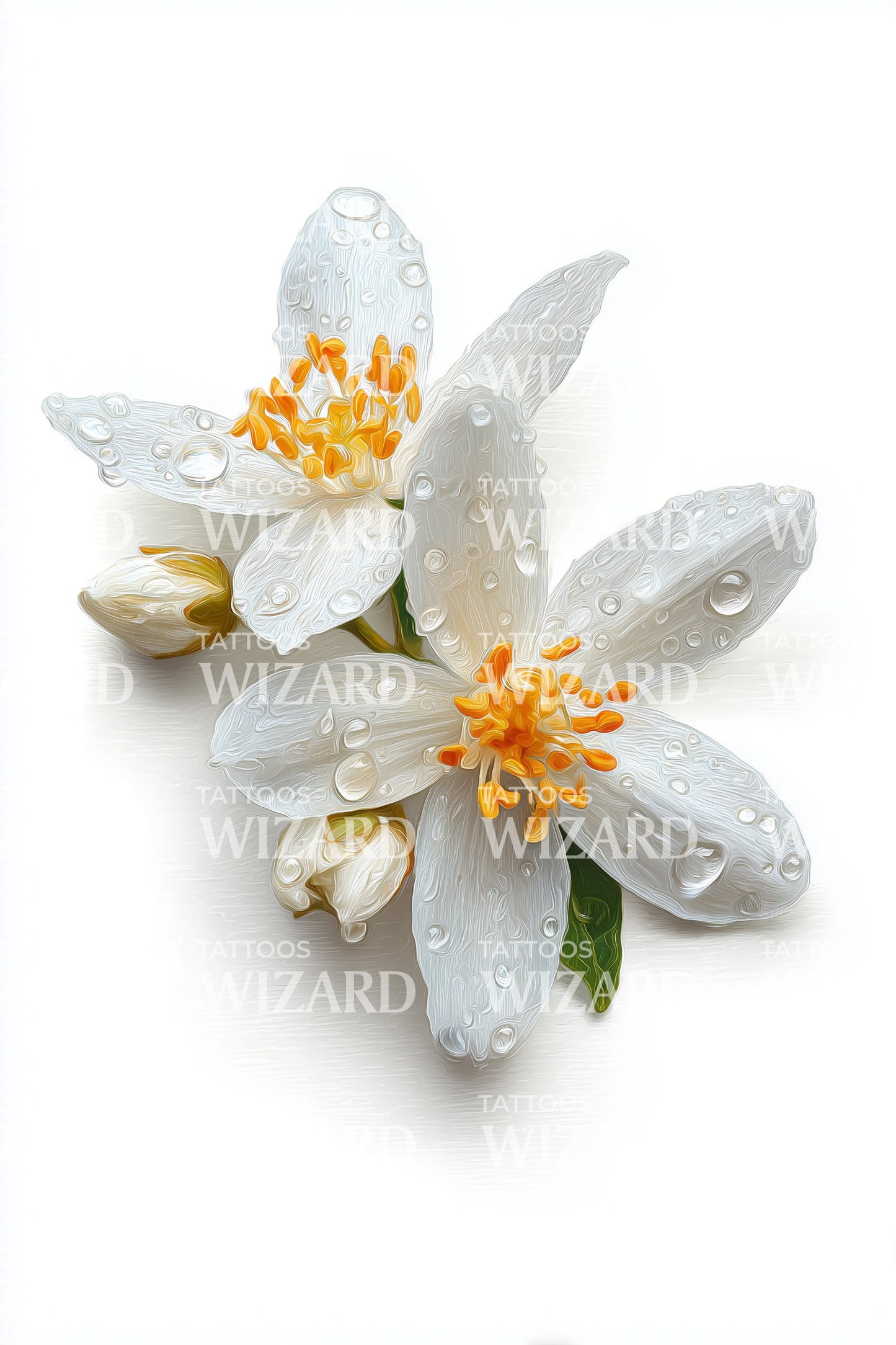Star Jasmine Dew Tattoo Design
