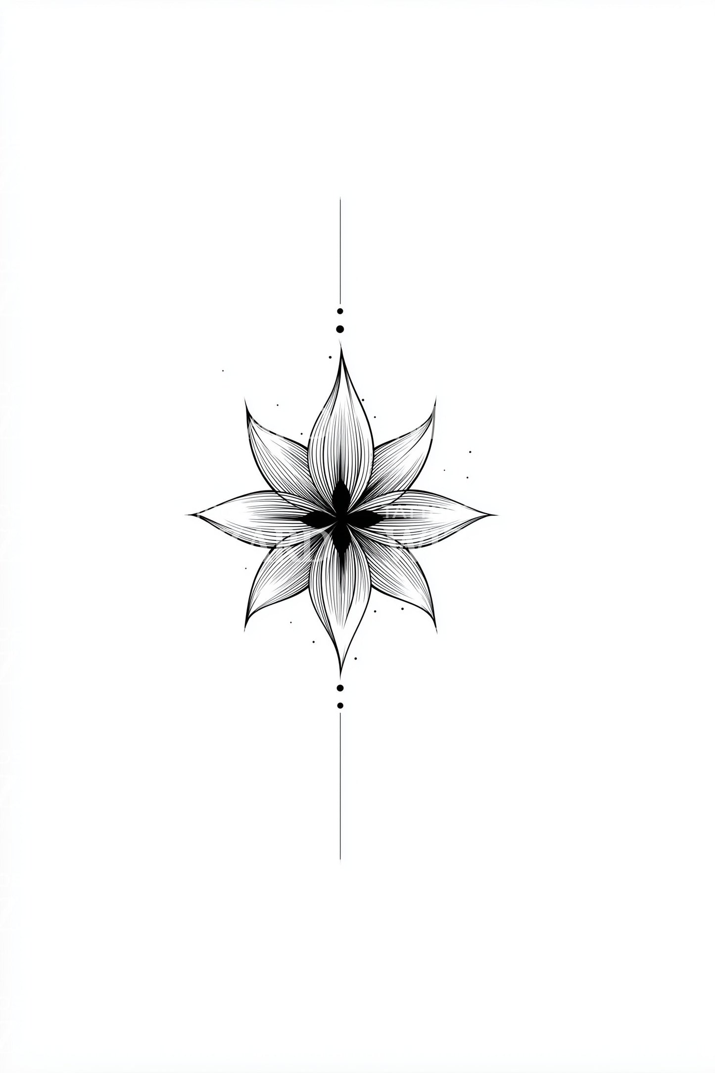 Tähtilotus minimalistinen tatuointiidea