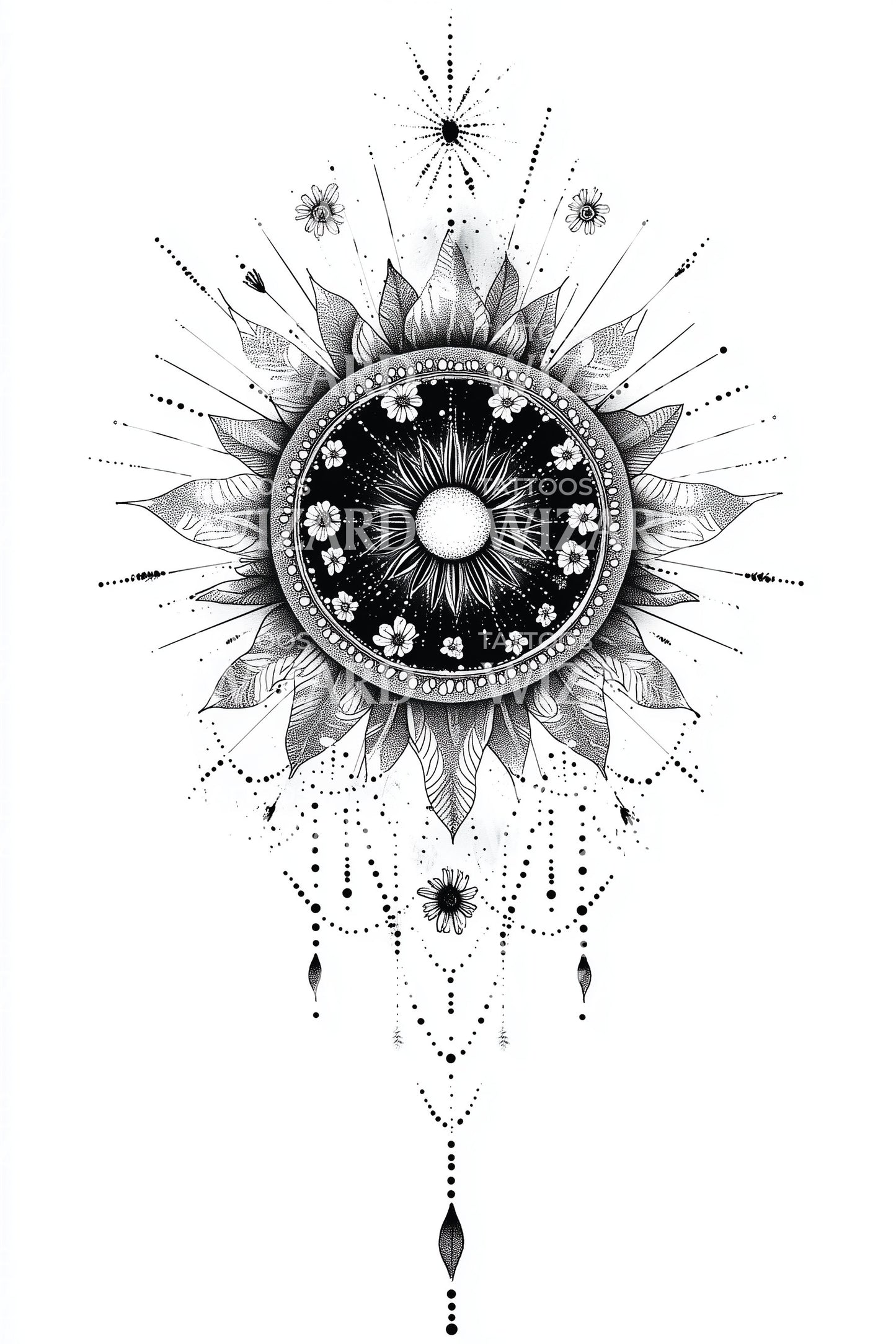 Ster Mandala Tatoeage Ontwerp