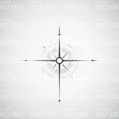 Star of Bethlehem Compass Tattoo Design