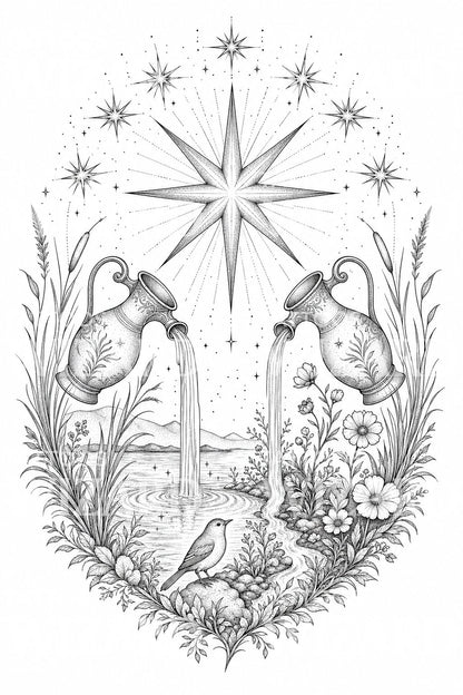 Tetovací návrh Star Tarot Renewal