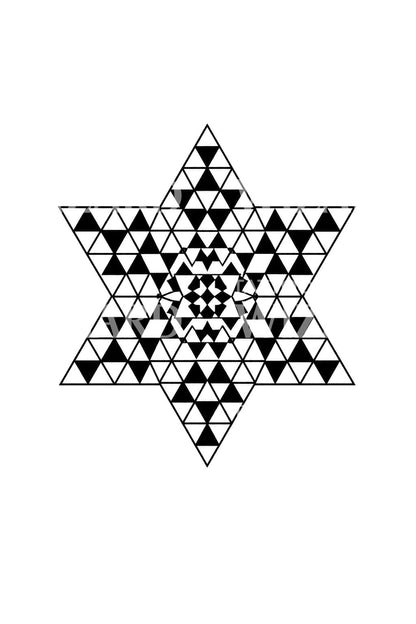 Star Tetrahedron Lattice Tattoo Design
