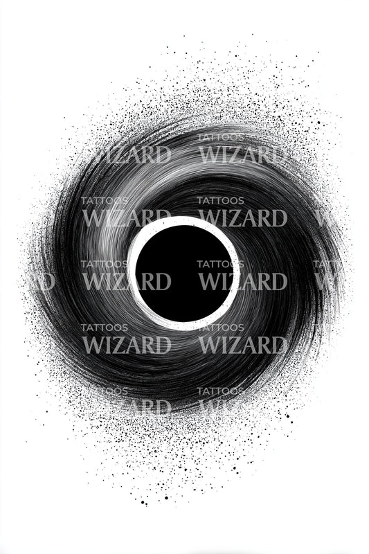 Starburst Void Ring Tattoo Idea