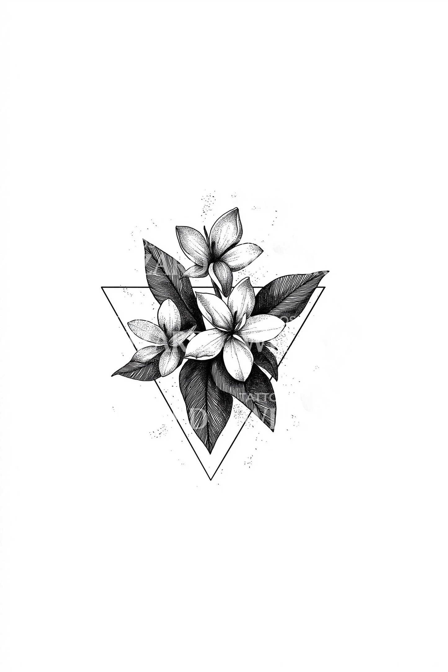 Desenho de Tatuagem Cluster de Jasmim Starframe