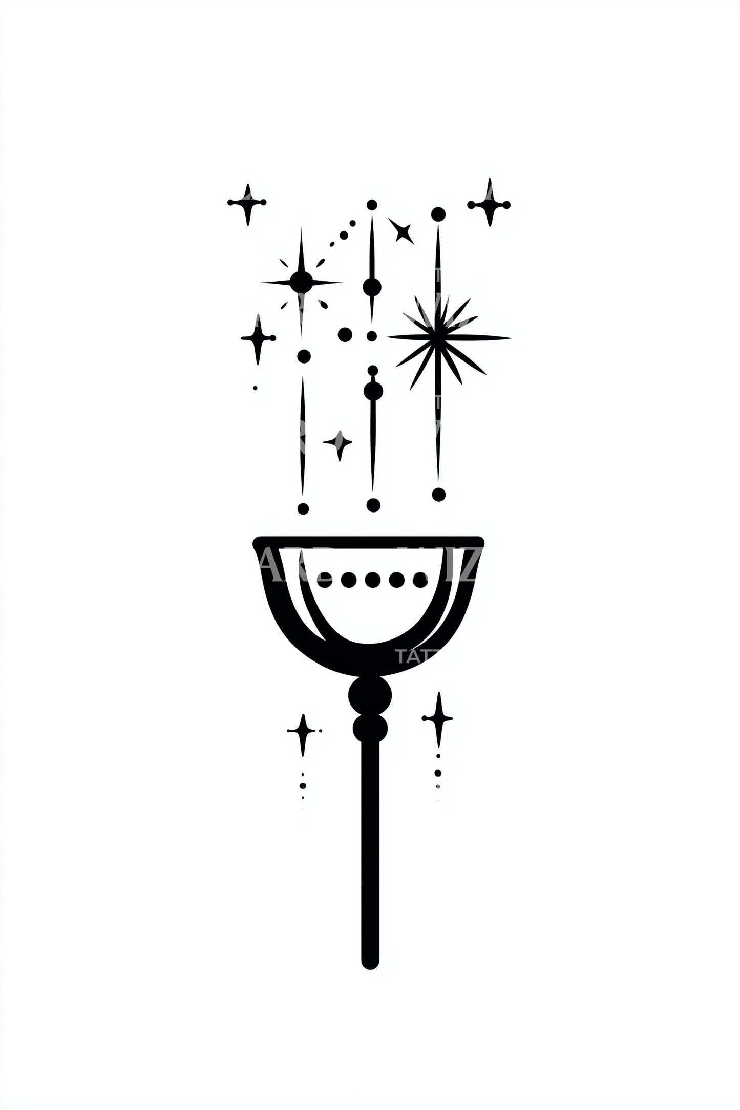 Stargazer Chalice Emblem Tattoo Design