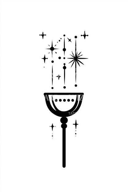 Stargazer Chalice Emblem Tattoo Design