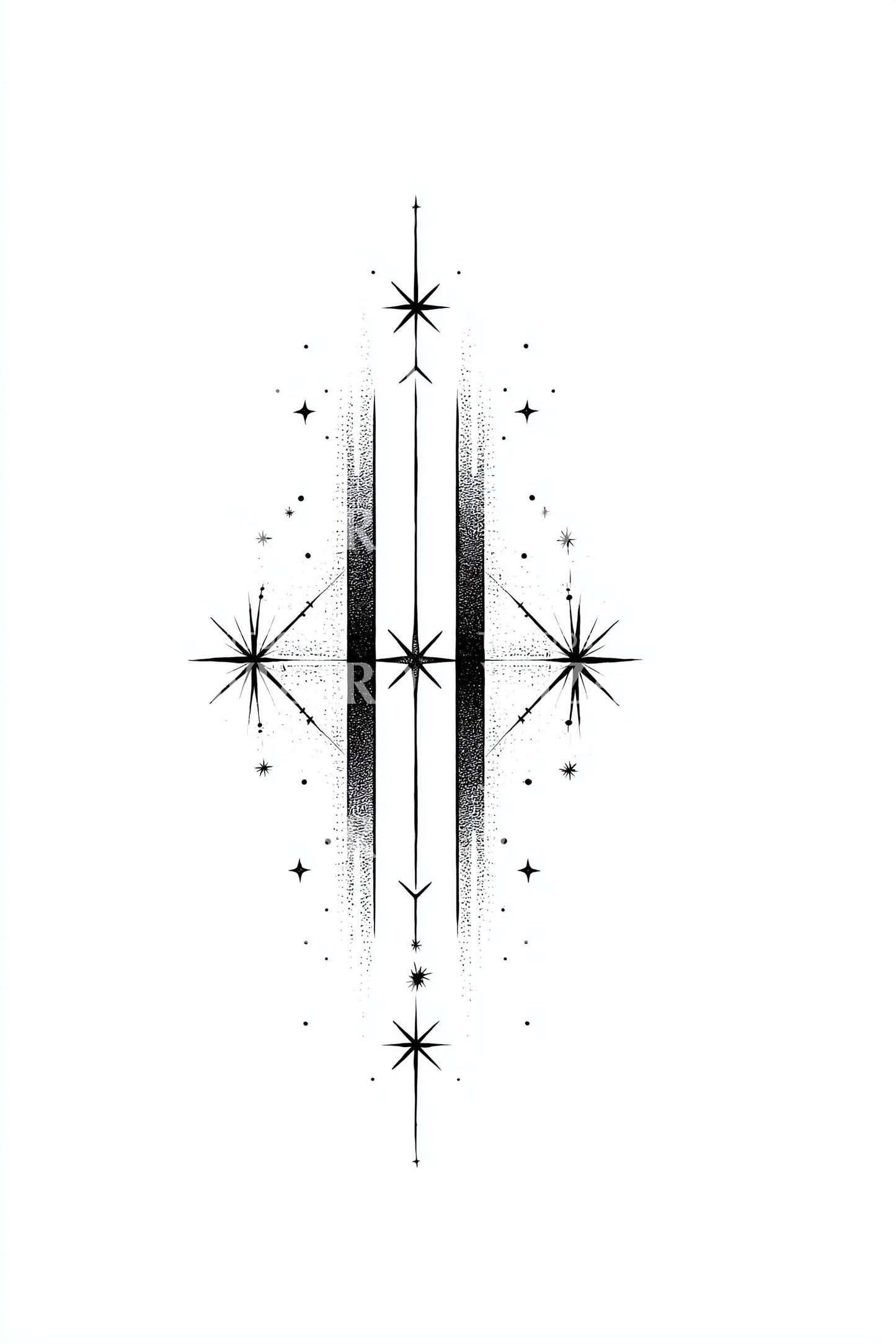 Starlight Column Sigil Tattoo Illustration