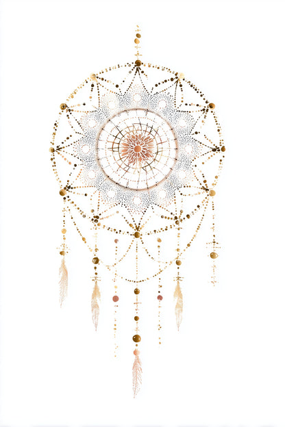 Starlight Dreamcatcher Tattoo Design