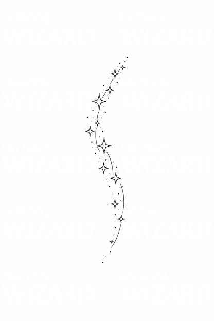 Starlit Curve Tattoo Design